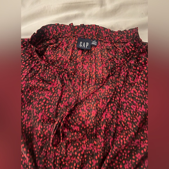 GAP Red Long Sleeve Mock Neck Sundress - Picture 2 of 4